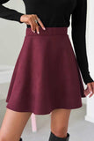 High-Waist A-Line Flare Mini Skirt