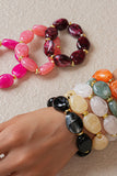 Chunky Oval Beaded Statement Bracelet