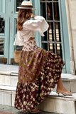 Tiered Floral Maxi Skirt