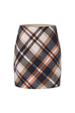 Plaid High-Waist Bodycon Midi Skirt