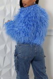 Fuzzy Open-Front Long Sleeve Jacket