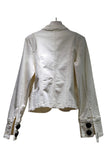 Double-Breasted Mock Neck Cropped Jacket