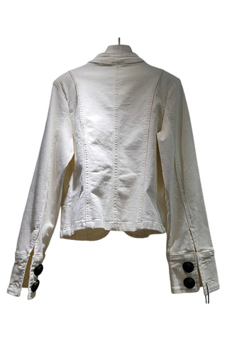 Double-Breasted Mock Neck Cropped Jacket