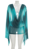 Draped Neck Skirt Set