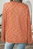 Marled Knit Crew Neck Long Sleeve Top