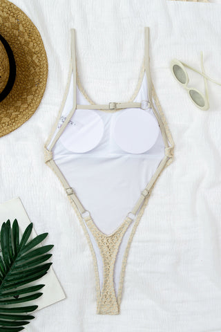 Shell Backless One-Piece Swimsuit