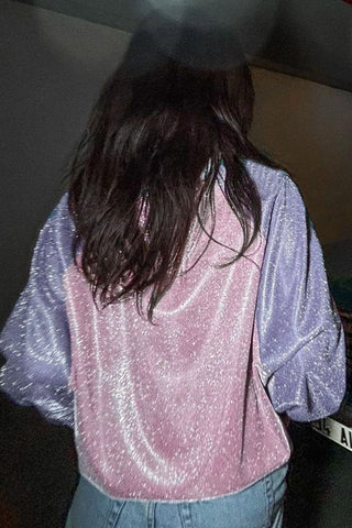 Graphic Sparkle Long Sleeve Top