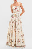 Bohemian Vacation Dress with Floral Print