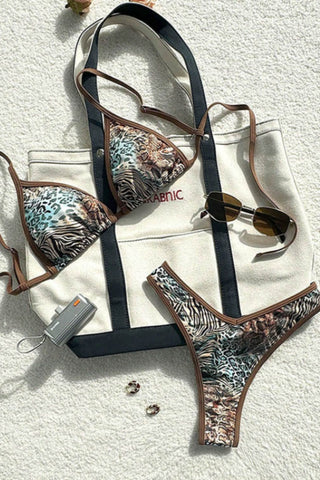 Print Tie-Back Bikini Set