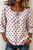 Polka Dot Square Neck Blouse