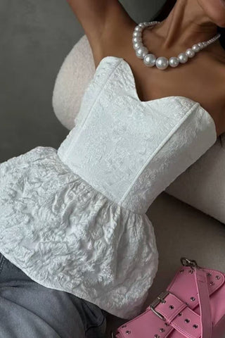 Sweetheart Lace Peplum Cami
