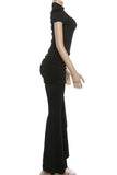 Ruched High-Waist Pants Set
