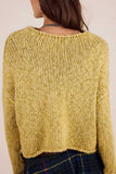Knit Crew Neck Crop Sweater