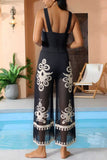 Floral One-Piece Swimsuit with Cover Up