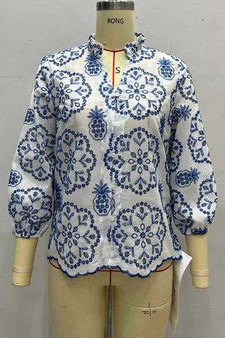 Floral-Print Button-Down Shirt