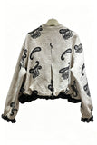 Paisley Lace Trim Cropped Jacket
