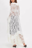 Floral Lace Long Sleeve Maxi Dress