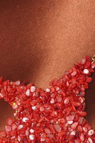 Sequin Star-Shape Halter Top