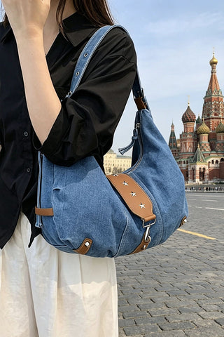 Star Stud Adjustable Strap Shoulder Bag
