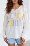 Graphic Text Long Sleeve Top