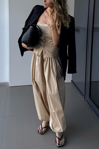 Elastic Waist Balloon Pants