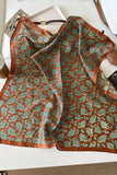 Paisley Print Satin Square Scarf