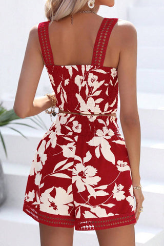 Floral Smocked Short Set