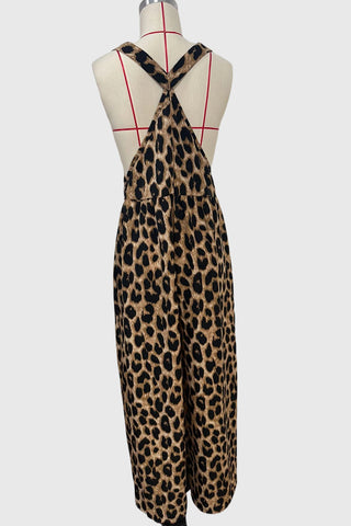 Animal-Print Drawstring Jumpsuit