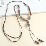 Vintage Beaded Pendant Necklace