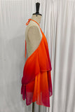 Asymmetrical Layered Halter Dress