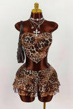 Strapless Printed Skirt Set