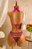 Cutout Colorful One-Piece Swimsuit