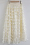 Tiered Ruffle Midi Skirt