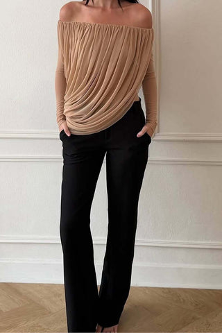 Off-Shoulder Draped Top