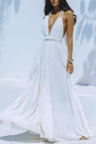 Halter Maxi Dress with Flowing Design