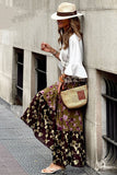 Tiered Floral Maxi Skirt