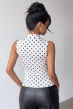 Polka Dot Halter Neck Tank Top