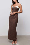 Sweetheart Neck Textured Bodycon Maxi Dress