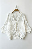 Floral Lace Button Front V-Neck Blouse