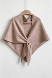 Knit Front-Tie Wrap Shawl
