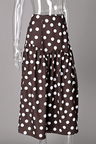 Polka Dot Midi Skirt