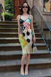 Polka Dot Print Spaghetti Strap Slip Dress