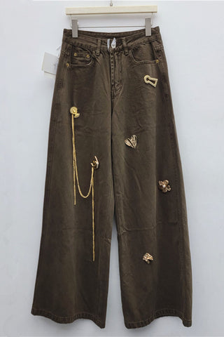 Charm Wide-Leg Baggy Jeans