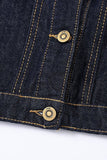Collared Button-Front Denim Vest