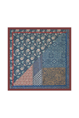Patchwork Floral Print Square Scarf