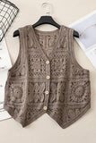 Button-Front Crochet Vest