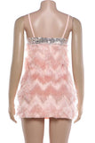Sequin Band Feather Mini Casual Dress