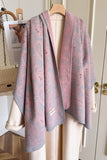 Paisley Knit Open-Front Shawl