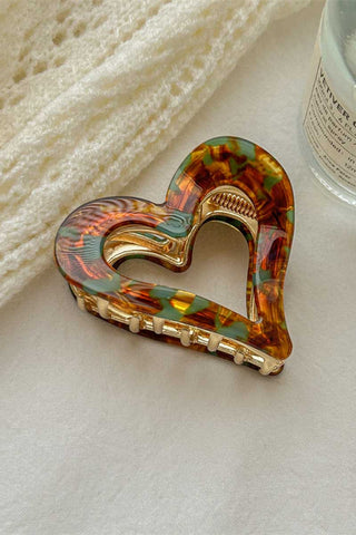 Hollow Heart-Shaped Hair Claw Clip