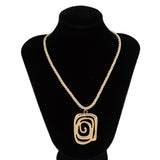 Abstract Spiral Pendant Necklace